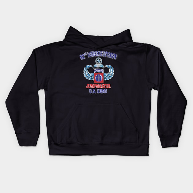 82nd Airborne Jumpmaster- Master Jump Wings Kids Hoodie by Relaxed Lifestyle Products